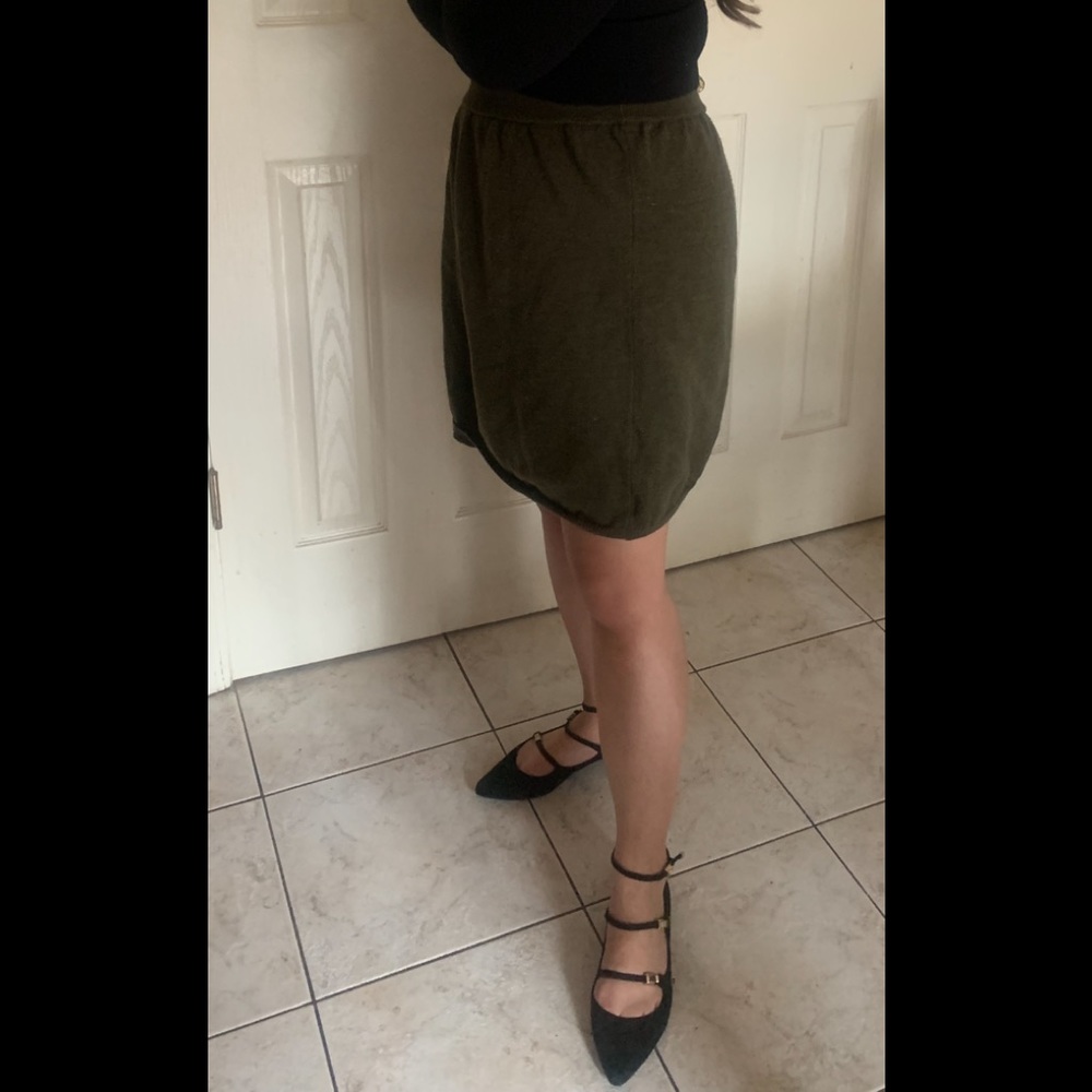 Eileen Fisher 100% Merino Wool Knit Pull On Skirt